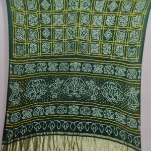 GREEN RAI BANDHEJ GAJJI SAREE
