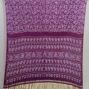 DARK PURPLE RAI BANDHANI GAJJI SILK SAREE
