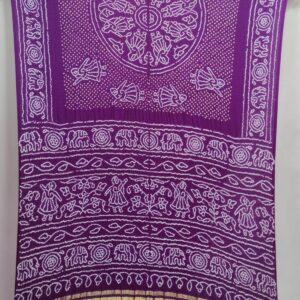 WINE RASMANDAL RAI  BANDHANI SAREE IN GAJJI SILK