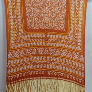 MUSTARD YELLOW RAI BANDHANI  GAJJI SILK SAREE