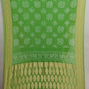 PARROT GEORGETTE BANDHANI SAREE