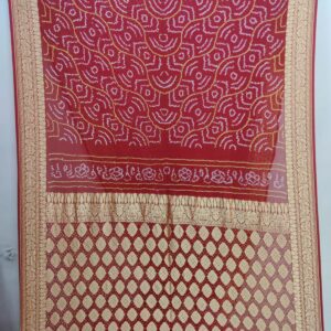 DARK RED GEORGETTE BANDHANI SAREE
