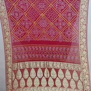 DARK RED GEORGETTE BANDHANI SAREE