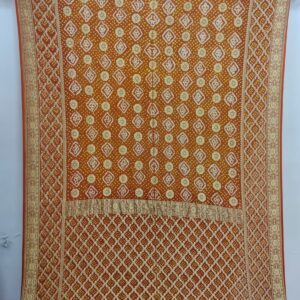 RUST GEORGETTE BANDHANI SAREE