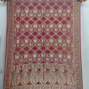 MAROON MINAKARI KHADDI GEORGETTE BANDHANI SAREE