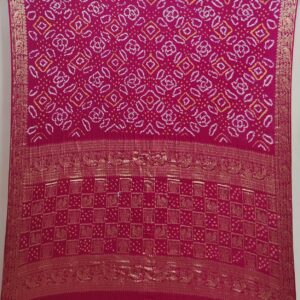 RANI GAJJI SILK BANDHANI SAREE