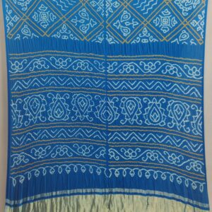 SKY BLUE SILK BANDHANI SAREE