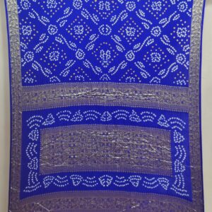 ROYAL BLUE GAJJI SILK BANDHANI SAREE