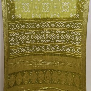 MEHENDI GREEN GAJJI SILK BANDHANI SAREE