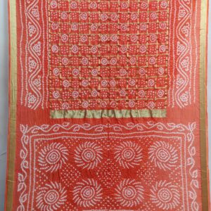 ORANGE COLOUR GHARCHOLA BANDHANI SAREE