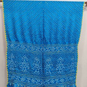 PURE GAJJI SILK SKY BLUE COLOUR BANDHANI SAREE